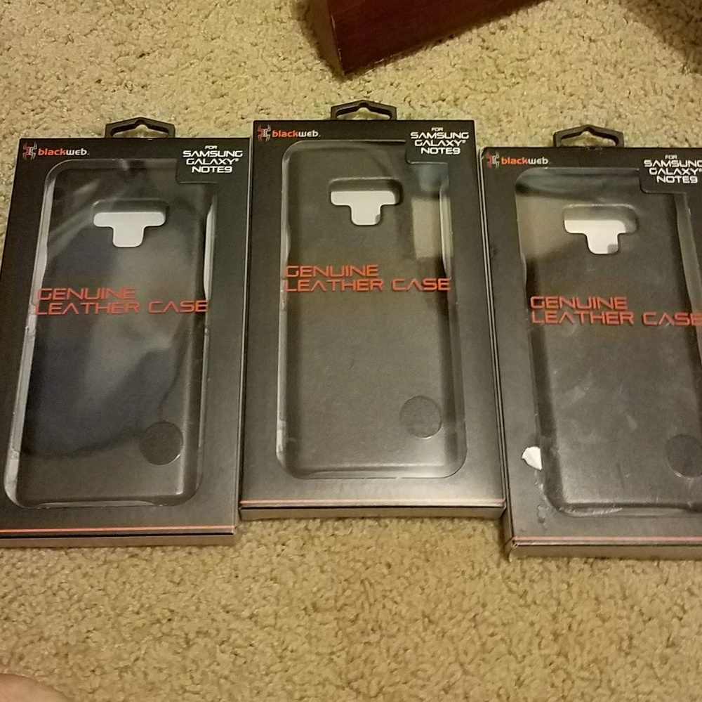 Bundle 3 Samsung Galaxy Note9 leather cases